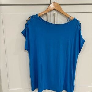 Tahari Women's Top with Lace-Up Shoulders